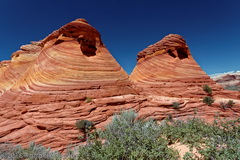 Queste strane rocce sembrano guardarci mentre andiamo verso la zona orientale di Coyote Buttes North