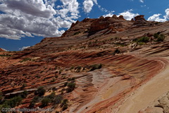 La zona orientale di Coyote Buttes North, meno visitata e, pertanto, incontaminata